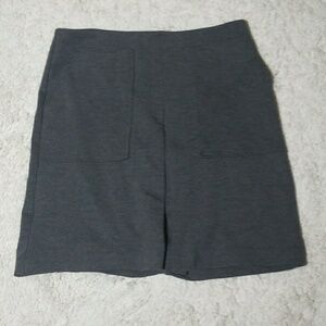 Adrienne Vittadini pleat front gray career skirt 6
